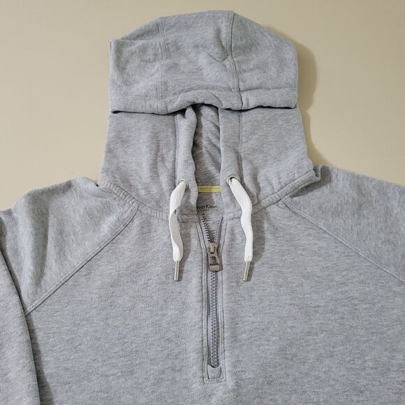 Calvin Klein Performance Women's Gray Quarter Zip Pullover Hoodie - Picture 10 of 15